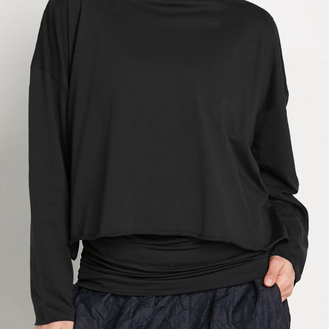 Pima Cotton Mini Luxury Boxy T-Shirt - Black