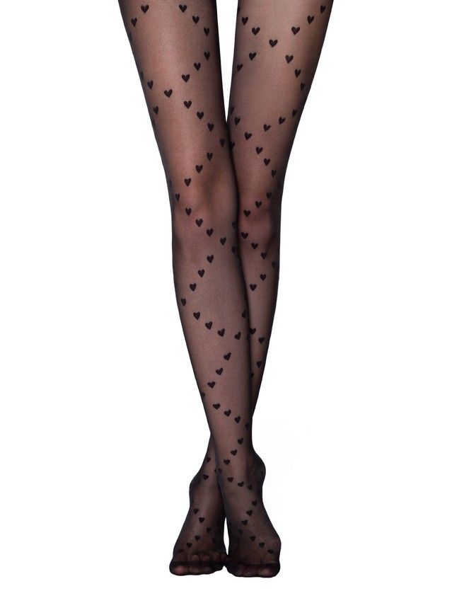 Conte Dolce Vita 20 Den - Fantasy Women's Tights with "hearts" pattern (21S-99SP)