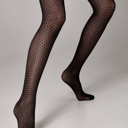 Conte Vision 30 Den - Fantasy Women's Tights with an openwork geometric pattern "dots" (20С-95СП)