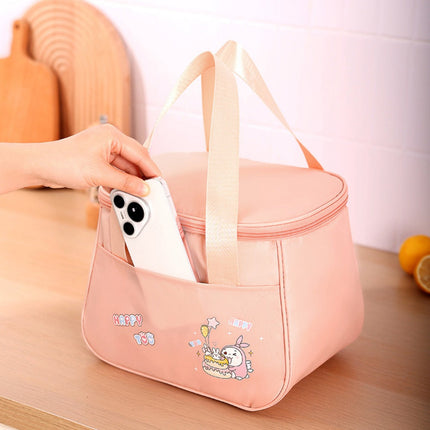 Cute lunch bag, lunch box bag waterproof, student lunch bag, cartoon picnic camping thermal insulation bag