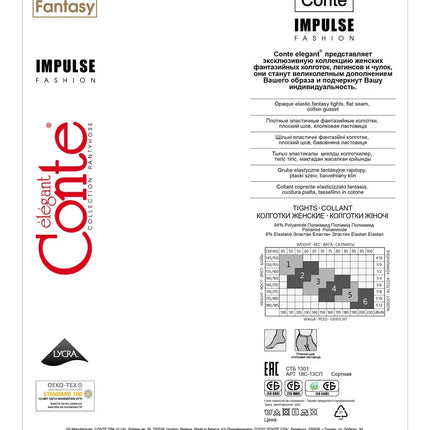 Conte Impulse 60 Den - Fantasy Women's Tights with large mesh and imitation stockings (18S-13SP)