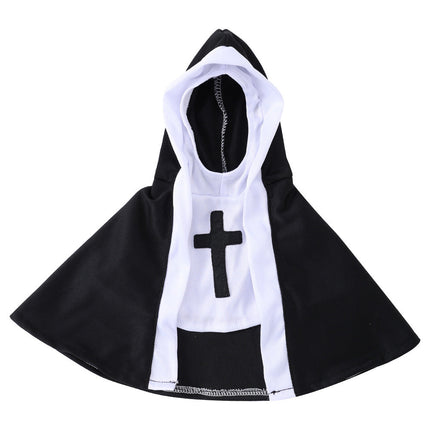 Cat Halloween Decoration Nun Cloak Dog