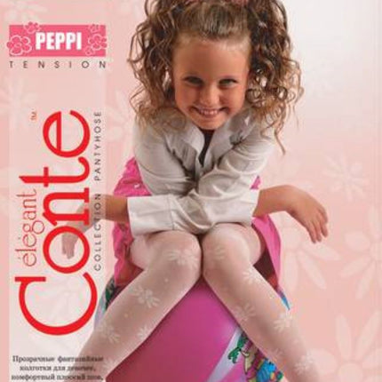 Conte Peppi 20 Den - Fantasy Thin Tights For Girls With Flowers - 4yr. (8С-101СП)