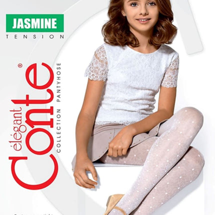 Conte Jasmine 40 Den - Fantasy Tights For Girls With Daisy Pattern - 4yr. 6yr. 8yr. 10yr. (16С-48СП)