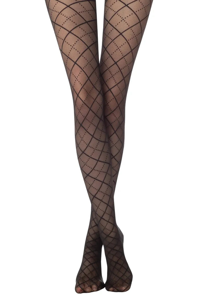 Conte Design 30 Den - Fantasy Women's Tights with Rhombus pattern (22S-46SP)