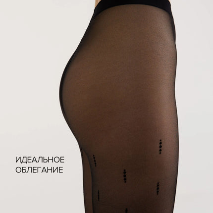 Conte Element 20 Den - Fantasy Women's Tights with Vertical Dotted Line Pattern (24S-84SP)