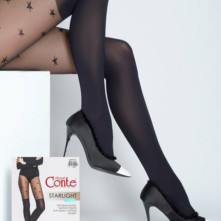 Conte Starlight 60 Den - Fantasy Opaque Women's Tights with a golfs imitate & stars (19С-7СП)