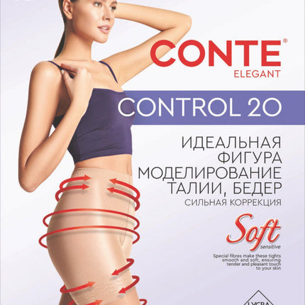 Conte Control Soft 20 Den - Modelling Control Top Women's Tights (8С-75СП)