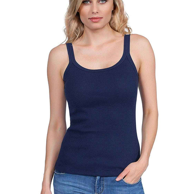 BASIC COTTON Free Spirit Premium Quality 100% Cotton Women's Tank Top. Proudly Made in Italy (616)