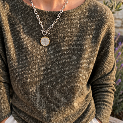 ST. BENEDICT TOGGLE NECKLACE