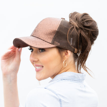 C.C Glitter Messy Bun Hats