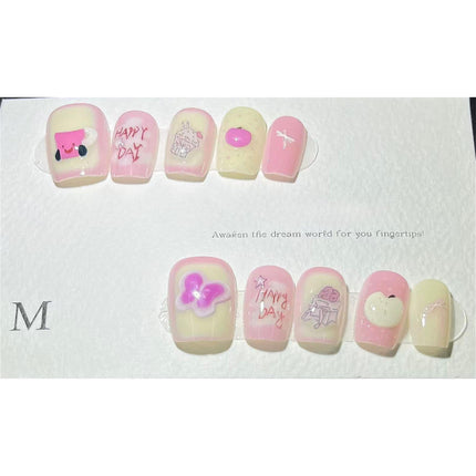 1078 Handmade Nail Wear Nail Art Reusable Press on Nails False Nails