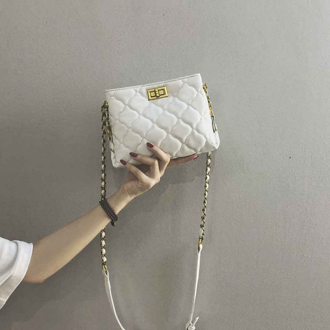 Mini crossbody purse women, spring and summer women's bags popular fashion versatile diamond chain crossbody bag,