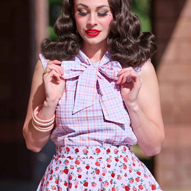 Plaid Bow Top - 4X only, 1 left!