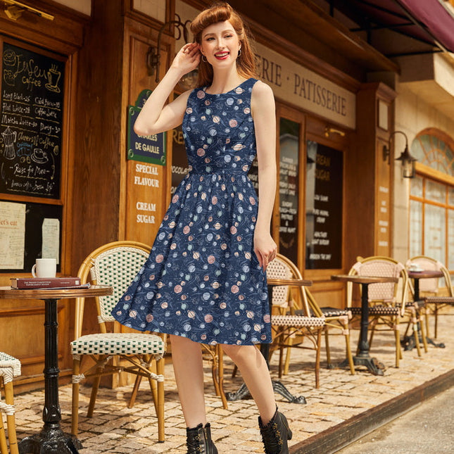 Planets Vintage Dress