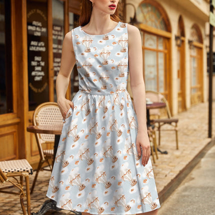 Hot Air Balloon Vintage Dress
