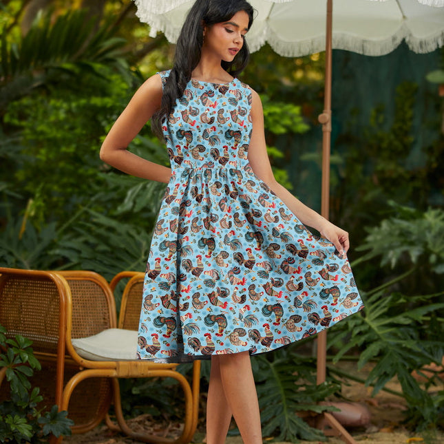 Chicken Vintage Dress - Medium only