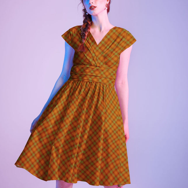 Orange Plaid Greta Dress