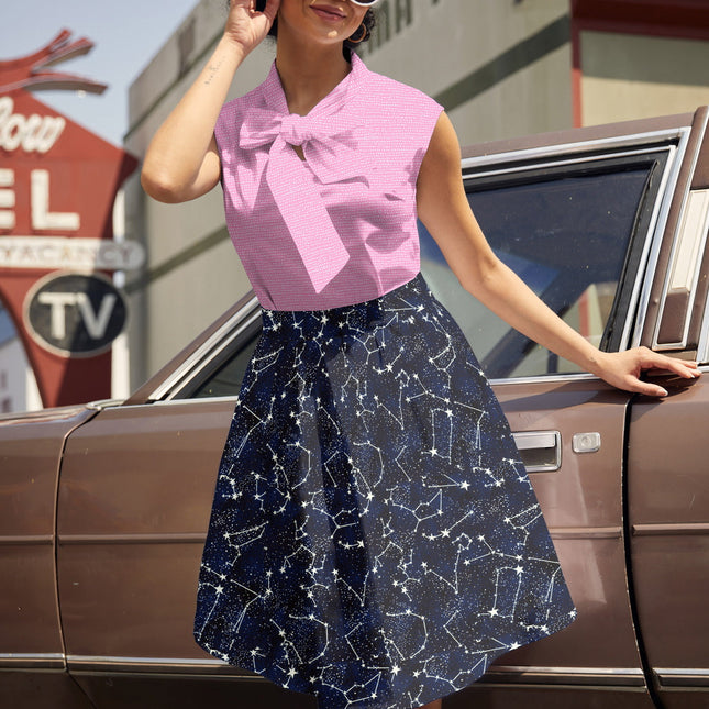 Pink Dot Bow Top