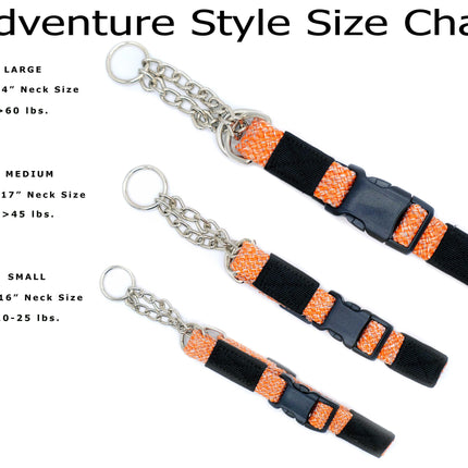 Adventure Style Mountain Flat Weave Martingale Dog Collar