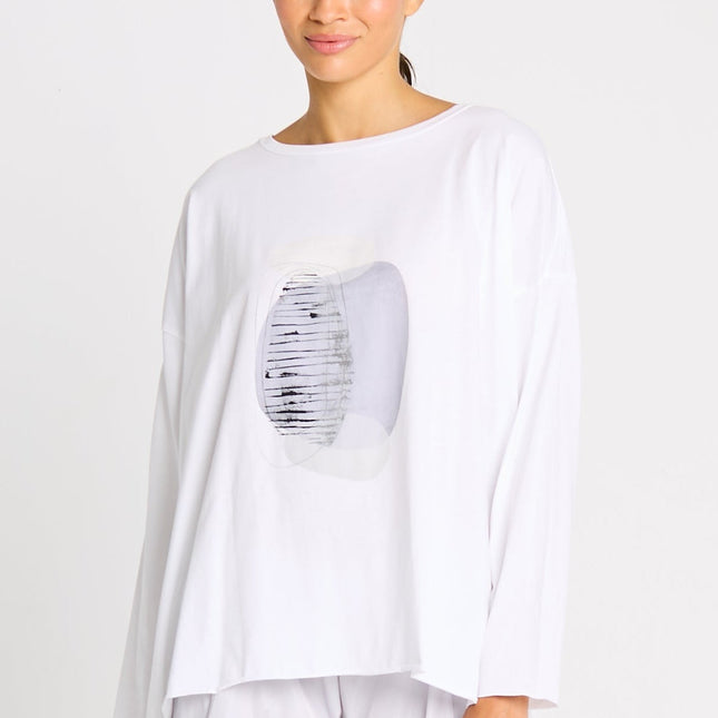 Pima Cotton "Tranquility" Luxury Boxy Tee - As Shown