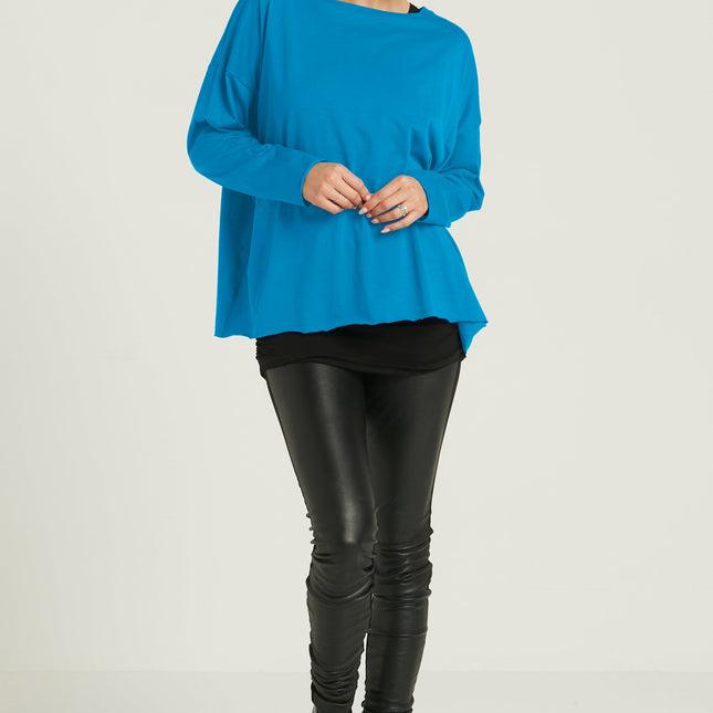 Pima Cotton Luxury Boxy T-Shirt - Lake