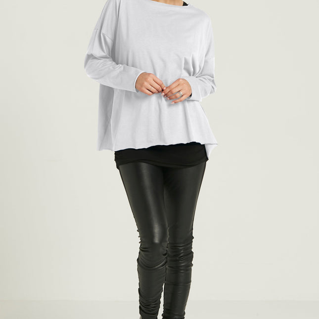 Pima Cotton Luxury Boxy T-Shirt - White