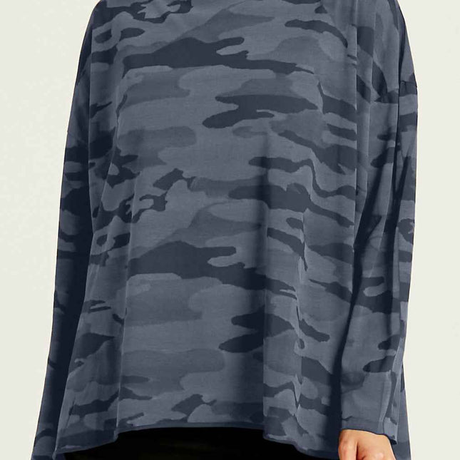 Pima Cotton Camo Luxury Boxy Tee - Midnight