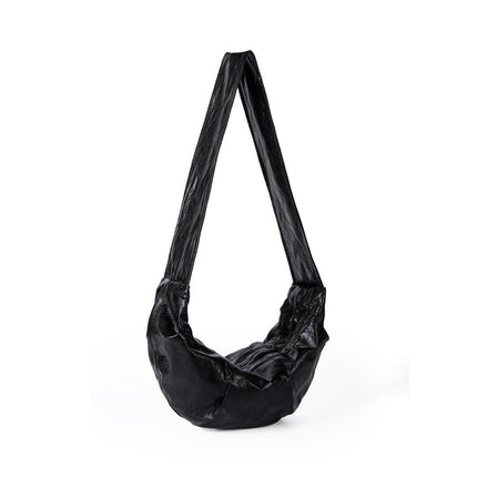 Wide shoulder strap soft leather croissant bag for women, simple and versatile shoulder Crossbody bag, small shoulder bag for women