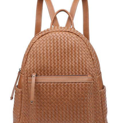 Woven backpack purse for women beige 2068 BR