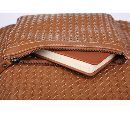 Woven backpack purse for women beige 2068 BR