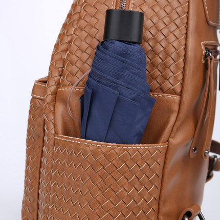 Woven backpack purse for women beige 2068 BR
