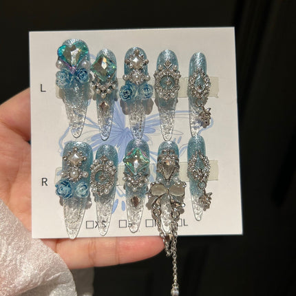 1021-Handmade press on nails fake nails removable