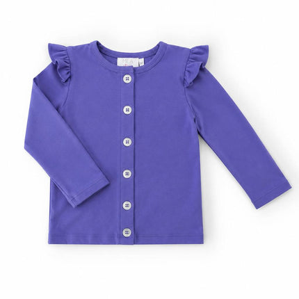 Periwinkle Ruffle Cardigan