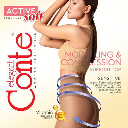 Conte Active Soft 40 Den - Modelling Control Top Women's Tights (14С-70СП)