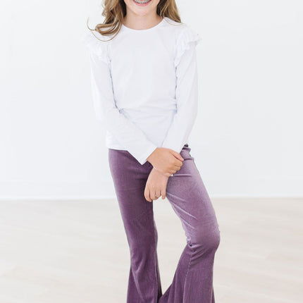 Amethyst Ribbed Velvet Bells