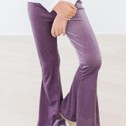 Amethyst Ribbed Velvet Bells