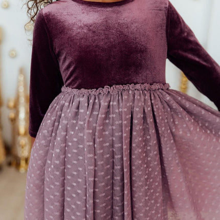 Amethyst Velvet Tutu Dress