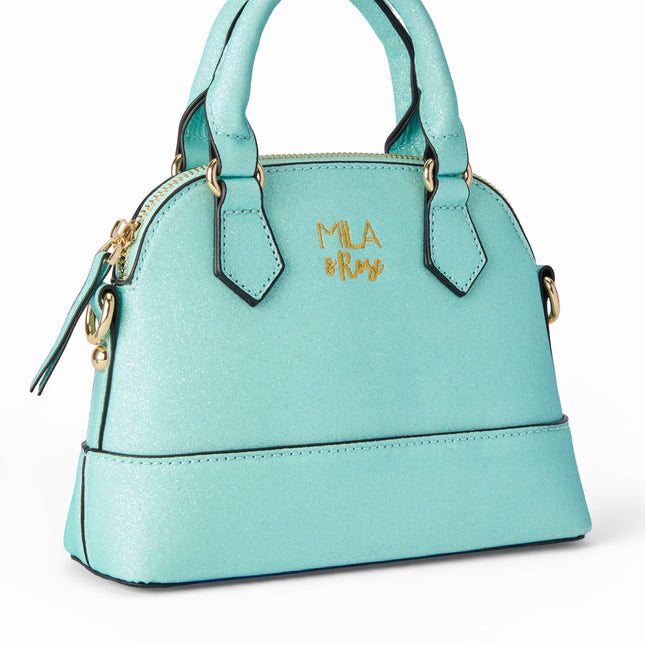 Aqua Glitter Girl's Crossbody Purse - Dashing Nova