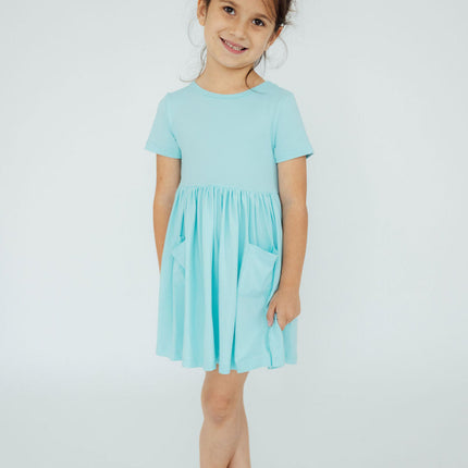 Aqua S/S Pocket Twirl Dress