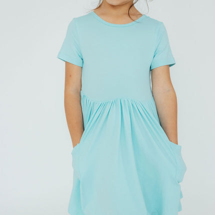 Aqua S/S Pocket Twirl Dress