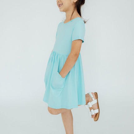 Aqua S/S Pocket Twirl Dress