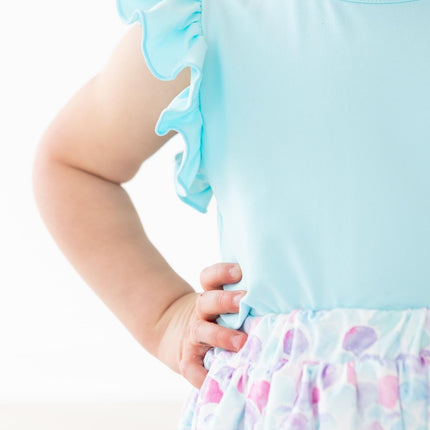 Aqua S/S Ruffle Tee