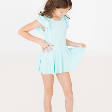 Aqua S/S Twirl Leotard