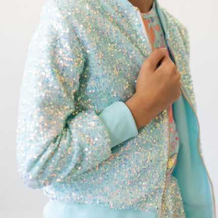 Aqua Sequin Jacket