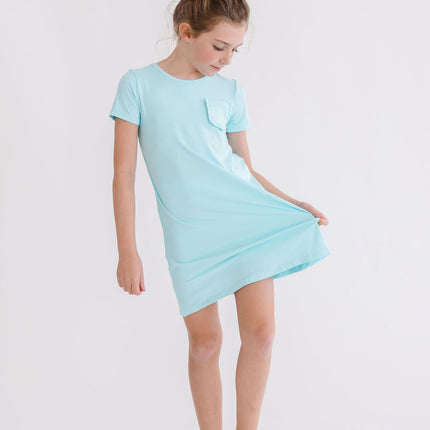 Aqua T-Shirt Dress