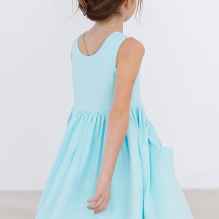Aqua Tank Pocket Twirl Dress