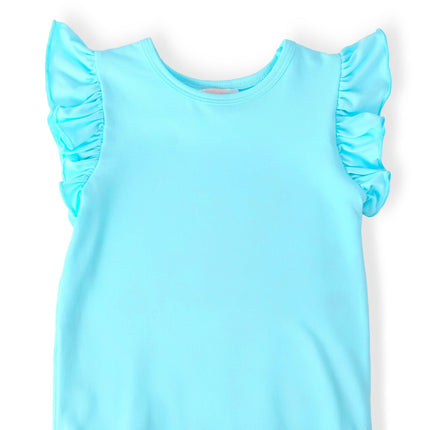 Aqua S/S Ruffle Tee