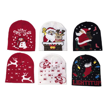 12PCS - CHristmas Knit Winter Beanie Hats