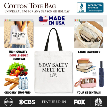 Stay Salty Melt Ice Canvas Tote Bag - Dashing Nova
